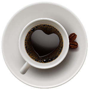 a cup of coffee with a heart